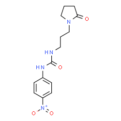 ChemSpider 2D Image | 1-(4-Nitrophenyl)-3-[3-(2-oxo-1-pyrrolidinyl)propyl]urea | C14H18N4O4