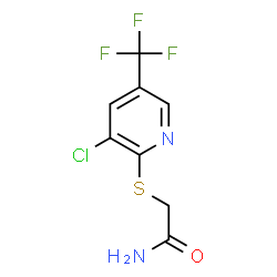 ChemSpider 2D Image | 2-{[3-Chloro-5-(trifluoromethyl)-2-pyridinyl]sulfanyl}acetamide | C8H6ClF3N2OS