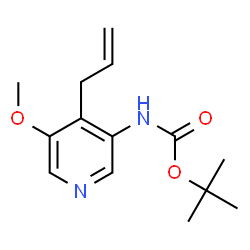 ChemSpider 2D Image | tert-Butyl 4-allyl-5-methoxypyridin-3-ylcarbamate | C14H20N2O3