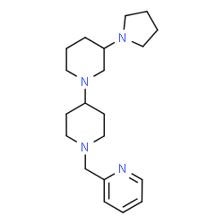 ChemSpider 2D Image | 1'-(2-Pyridinylmethyl)-3-(1-pyrrolidinyl)-1,4'-bipiperidine | C20H32N4