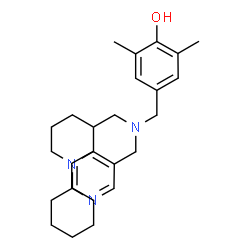 ChemSpider 2D Image | 4-({[(1-Cyclohexyl-3-piperidinyl)methyl](3-pyridinylmethyl)amino}methyl)-2,6-dimethylphenol | C27H39N3O