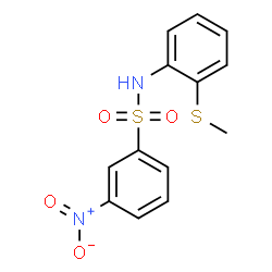ChemSpider 2D Image | N-[2-(Methylsulfanyl)phenyl]-3-nitrobenzenesulfonamide | C13H12N2O4S2