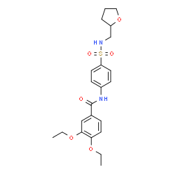ChemSpider 2D Image | 3,4-Diethoxy-N-{4-[(tetrahydro-2-furanylmethyl)sulfamoyl]phenyl}benzamide | C22H28N2O6S