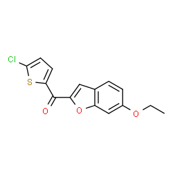 ChemSpider 2D Image | (5-Chloro-2-thienyl)(6-ethoxy-1-benzofuran-2-yl)methanone | C15H11ClO3S