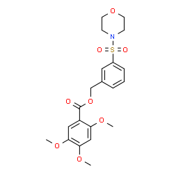 ChemSpider 2D Image | 3-(4-Morpholinylsulfonyl)benzyl 2,4,5-trimethoxybenzoate | C21H25NO8S