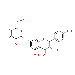 ChemSpider 2D Image | 3,5-Dihydroxy-2-(4-hydroxyphenyl)-4-oxo-3,4-dihydro-2H-chromen-7-yl hexopyranoside | C21H22O11