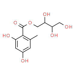 ChemSpider 2D Image | 2,3,4-Trihydroxybutyl 2,4-dihydroxy-6-methylbenzoate | C12H16O7