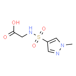 ChemSpider 2D Image | N-[(1-Methyl-1H-pyrazol-4-yl)sulfonyl]glycine | C6H9N3O4S