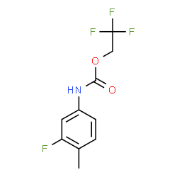 ChemSpider 2D Image | 2,2,2-Trifluoroethyl (3-fluoro-4-methylphenyl)carbamate | C10H9F4NO2