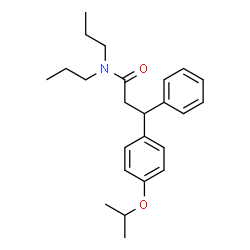 ChemSpider 2D Image | 3-(4-Isopropoxyphenyl)-3-phenyl-N,N-dipropylpropanamide | C24H33NO2