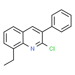 ChemSpider 2D Image | 2-Chloro-8-ethyl-3-phenylquinoline | C17H14ClN