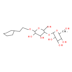 ChemSpider 2D Image | 3-Cyclohexylpropyl 4-O-hexopyranosylhexopyranoside | C21H38O11