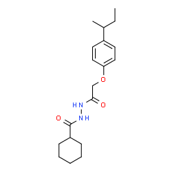 ChemSpider 2D Image | N'-[(4-sec-Butylphenoxy)acetyl]cyclohexanecarbohydrazide | C19H28N2O3