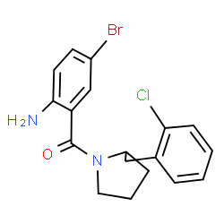 ChemSpider 2D Image | (2-Amino-5-bromophenyl)[2-(2-chlorobenzyl)-1-pyrrolidinyl]methanone | C18H18BrClN2O