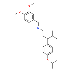 ChemSpider 2D Image | N-(3,4-Dimethoxybenzyl)-3-(4-isopropoxyphenyl)-4-methyl-1-pentanamine | C24H35NO3