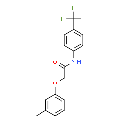 ChemSpider 2D Image | 2-(3-Methylphenoxy)-N-[4-(trifluoromethyl)phenyl]acetamide | C16H14F3NO2