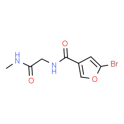 ChemSpider 2D Image | 5-Bromo-N-[2-(methylamino)-2-oxoethyl]-3-furamide | C8H9BrN2O3