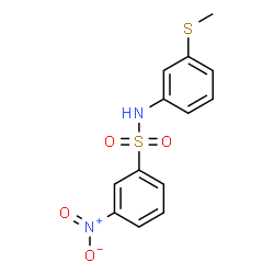 ChemSpider 2D Image | N-[3-(Methylsulfanyl)phenyl]-3-nitrobenzenesulfonamide | C13H12N2O4S2