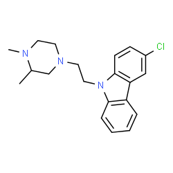 ChemSpider 2D Image | 3-Chloro-9-[2-(3,4-dimethyl-1-piperazinyl)ethyl]-9H-carbazole | C20H24ClN3