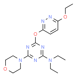 ChemSpider 2D Image | 4-(6-ethoxypyridazin-3-yloxy)-N,N-diethyl-6-morpholino-1,3,5-triazin-2-amine | C17H25N7O3
