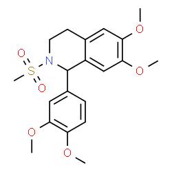 ChemSpider 2D Image | 1-(3,4-Dimethoxyphenyl)-6,7-dimethoxy-2-(methylsulfonyl)-1,2,3,4-tetrahydroisoquinoline | C20H25NO6S