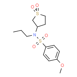 ChemSpider 2D Image | N-(1,1-Dioxidotetrahydro-3-thiophenyl)-4-methoxy-N-propylbenzenesulfonamide | C14H21NO5S2