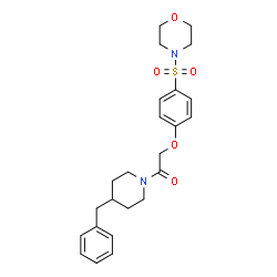 ChemSpider 2D Image | 1-(4-Benzyl-1-piperidinyl)-2-[4-(4-morpholinylsulfonyl)phenoxy]ethanone | C24H30N2O5S