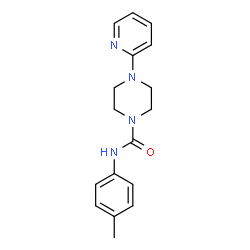 ChemSpider 2D Image | N-(4-Methylphenyl)-4-(2-pyridinyl)-1-piperazinecarboxamide | C17H20N4O