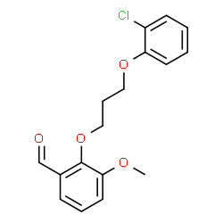 ChemSpider 2D Image | 2-[3-(2-Chlorophenoxy)propoxy]-3-methoxybenzaldehyde | C17H17ClO4