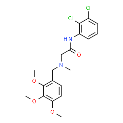 ChemSpider 2D Image | N-(2,3-Dichlorophenyl)-N~2~-methyl-N~2~-(2,3,4-trimethoxybenzyl)glycinamide | C19H22Cl2N2O4