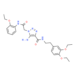 ChemSpider 2D Image | 5-Amino-N-[2-(3,4-diethoxyphenyl)ethyl]-1-{2-[(2-ethoxyphenyl)amino]-2-oxoethyl}-1H-1,2,3-triazole-4-carboxamide | C25H32N6O5
