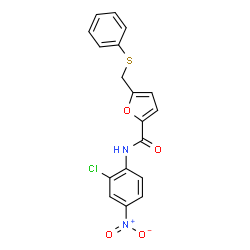 ChemSpider 2D Image | N-(2-Chloro-4-nitrophenyl)-5-[(phenylsulfanyl)methyl]-2-furamide | C18H13ClN2O4S