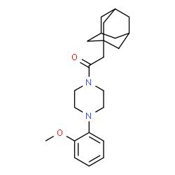 ChemSpider 2D Image | 2-(Adamantan-1-yl)-1-[4-(2-methoxyphenyl)-1-piperazinyl]ethanone | C23H32N2O2