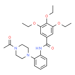 ChemSpider 2D Image | N-[2-(4-Acetyl-1-piperazinyl)phenyl]-3,4,5-triethoxybenzamide | C25H33N3O5