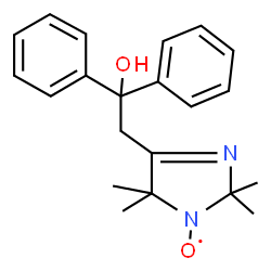 ChemSpider 2D Image | [4-(2-Hydroxy-2,2-diphenylethyl)-2,2,5,5-tetramethyl-2,5-dihydro-1H-imidazol-1-yl]oxidanyl | C21H25N2O2