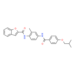 ChemSpider 2D Image | N-{4-[(4-Isobutoxybenzoyl)amino]-2-methylphenyl}-1-benzofuran-2-carboxamide | C27H26N2O4
