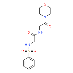 ChemSpider 2D Image | 4-[N-(Phenylsulfonyl)glycylglycyl]morpholine | C14H19N3O5S