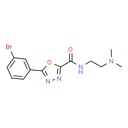 ChemSpider 2D Image | 5-(3-Bromophenyl)-N-[2-(dimethylamino)ethyl]-1,3,4-oxadiazole-2-carboxamide | C13H15BrN4O2