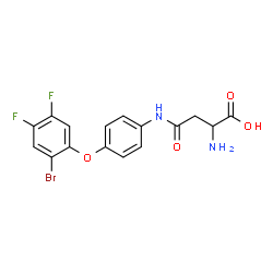 ChemSpider 2D Image | N-[4-(2-Bromo-4,5-difluorophenoxy)phenyl]asparagine | C16H13BrF2N2O4