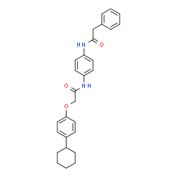 ChemSpider 2D Image | 2-(4-Cyclohexylphenoxy)-N-{4-[(phenylacetyl)amino]phenyl}acetamide | C28H30N2O3