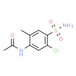 ChemSpider 2D Image | N-(5-Chloro-2-methyl-4-sulfamoylphenyl)acetamide | C9H11ClN2O3S