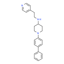 ChemSpider 2D Image | 1-(4-Biphenylyl)-N-[2-(4-pyridinyl)ethyl]-4-piperidinamine | C24H27N3