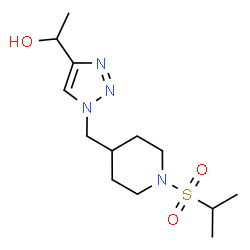 ChemSpider 2D Image | 1-(1-{[1-(Isopropylsulfonyl)-4-piperidinyl]methyl}-1H-1,2,3-triazol-4-yl)ethanol | C13H24N4O3S