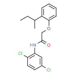 ChemSpider 2D Image | 2-(2-sec-Butylphenoxy)-N-(2,5-dichlorophenyl)acetamide | C18H19Cl2NO2