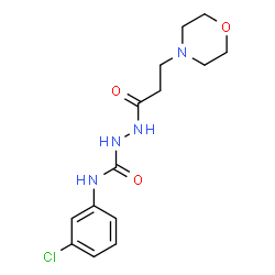 ChemSpider 2D Image | N-(3-Chlorophenyl)-2-[3-(4-morpholinyl)propanoyl]hydrazinecarboxamide | C14H19ClN4O3