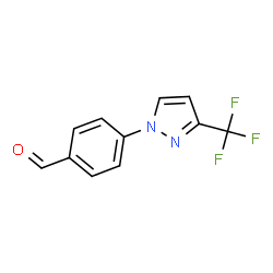 ChemSpider 2D Image | 4-(3-(Trifluoromethyl)-1H-pyrazol-1-yl)benzaldehyde | C11H7F3N2O