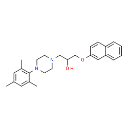 ChemSpider 2D Image | 1-(4-Mesityl-1-piperazinyl)-3-(2-naphthyloxy)-2-propanol | C26H32N2O2