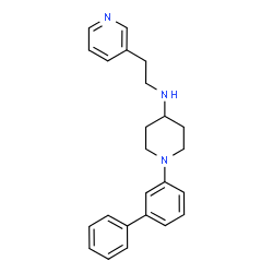 ChemSpider 2D Image | 1-(3-Biphenylyl)-N-[2-(3-pyridinyl)ethyl]-4-piperidinamine | C24H27N3