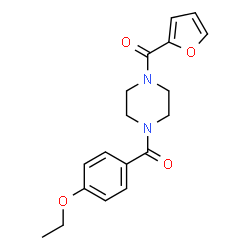 ChemSpider 2D Image | [4-(4-Ethoxybenzoyl)-1-piperazinyl](2-furyl)methanone | C18H20N2O4