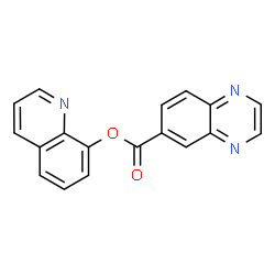 ChemSpider 2D Image | 8-Quinolinyl 6-quinoxalinecarboxylate | C18H11N3O2